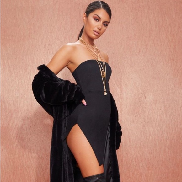 plt black mini dress